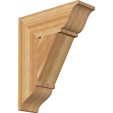 Ekena Millwork Traditional Traditional Rough Sawn Bracket, Western Red Cedar, 6"W x 18"D x 22"H BKT06X18X22TRA01RWR
